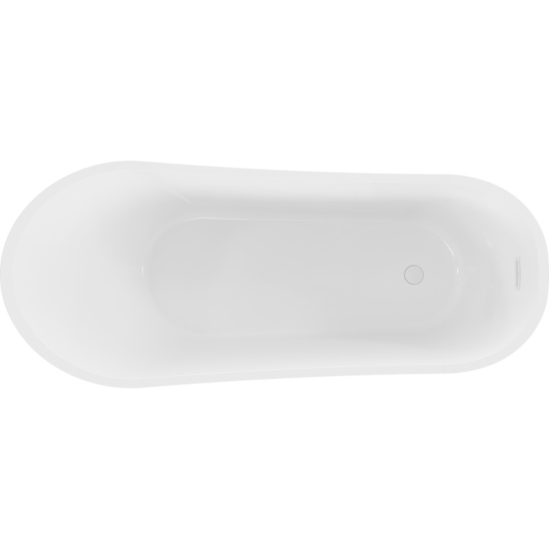 Mexen Alta fristående badkar 170 x 75 cm, vit, vit överfyllnad - 52141707500-20