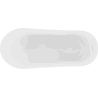 Mexen Alta freistehende Badewanne 170 x 75 cm, weiß, mit weißem Überlauf - 52141707500-20
