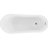 Mexen Alta freestanding bathtub 170 x 75 cm, white, gold overflow - 52141707500-50