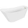 Mexen Alta freestanding bathtub 170 x 75 cm, white, gold overflow - 52141707500-50
