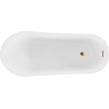 Mexen Alta Freestanding Bath 170 x 75 cm, White, Overflow Rose Gold - 52141707500-60