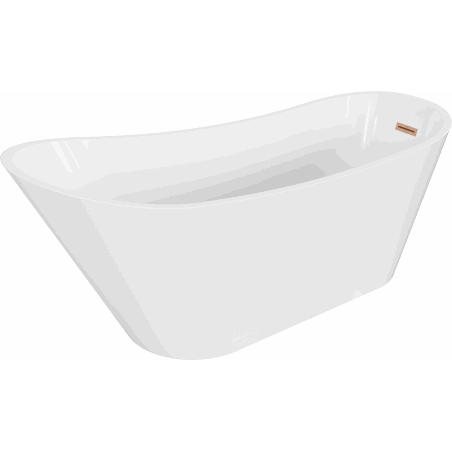 Mexen Alta freistehende Badewanne 170 x 75 cm, weiß, gebürsteter Messingüberlauf - 52141707500-65