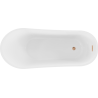 Mexen Alta freestanding bath 170 x 75 cm, white, brushed copper overflow - 52141707500-65