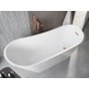 Mexen Alta freestanding bath 170 x 75 cm, white, brushed copper overflow - 52141707500-65