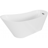 Mexen Alta freistehende Badewanne 170 x 75 cm, weiß, Überlauf gun gray gebürstet - 52141707500-66