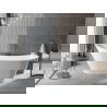 Mexen Alta freistehende Badewanne 170 x 75 cm, weiß, Überlauf gun gray gebürstet - 52141707500-66