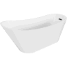 Mexen Alta freistehende Badewanne 170 x 75 cm, weiß, schwarzer Überlauf - 52141707500-70
