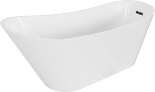 Mexen Alta freistehende Badewanne 170 x 75 cm, weiß, mit schwarzem Überlauf - 52141707500-70