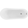 Mexen Alta freistehende Badewanne 170 x 75 cm, weiß, schwarzer Überlauf - 52141707500-70