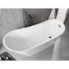 Mexen Alta freistehende Badewanne 170 x 75 cm, weiß, schwarzer Überlauf - 52141707500-70