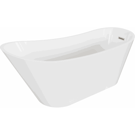 Mexen Alta freestanding bath 170 x 75 cm, white, brushed nickel overflow - 52141707500-97
