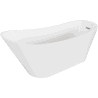 Mexen Alta freestanding bath 170 x 75 cm, white, brushed nickel overflow - 52141707500-97