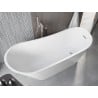 Mexen Alta freestanding bath 170 x 75 cm, white, brushed nickel overflow - 52141707500-97