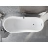 Mexen Alta freistehende Badewanne 170 x 75 cm, weiß/schwarz, Chromüberlauf - 52141707575-01