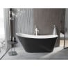 Mexen Alta freistehende Badewanne 170 x 75 cm, Weiß/Schwarz, weißer Überlauf - 52141707575-20