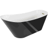 Mexen Alta freistehende Badewanne 170 x 75 cm, weiß/schwarz, Ablauf gold - 52141707575-50