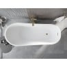 Mexen Alta freistehende Badewanne 170 x 75 cm, weiß/schwarz, Ablauf gold - 52141707575-50