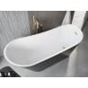 Mexen Alta freestanding bathtub 67 x 29.5 in, white/black, brushed gold overflow - 52141707575-55