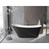 Mexen Alta freestanding bath 170 x 75 cm, white/black, brushed copper overflow - 52141707575-65