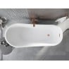 Mexen Alta freestanding bath 170 x 75 cm, white/black, brushed copper overflow - 52141707575-65