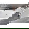 Mexen Alta freistehendes Bad 170 x 75 cm, weiß/schwarz, gebürsteter Messingüberlauf - 52141707575-65