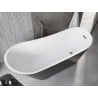 Mexen Alta freestanding bath 170 x 75 cm, white/black, brushed gun gray overflow - 52141707575-66