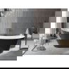 Mexen Alta freistehende Badewanne 170 x 75 cm, weiß/schwarz, abgerundete Gun Gray gebürstet - 52141707575-66