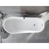 Mexen Alta freestanding bath 170 x 75 cm, white/black, brushed gun gray overflow - 52141707575-66