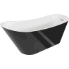 Mexen Alta freestanding bath 170 x 75 cm, white/black, brushed nickel overflow - 52141707575-97