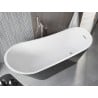 Mexen Alta freestanding bath 170 x 75 cm, white/black, brushed nickel overflow - 52141707575-97