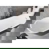 Mexen Alta freistehende Badewanne 170 x 75 cm, weiß/schwarz, gebürsteter Nickelüberlauf - 52141707575-97