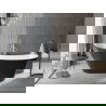 Mexen Alta freistehende Badewanne 170 x 75 cm, weiß/schwarz, gebürsteter Nickelüberlauf - 52141707575-97