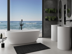 Mexen Torino freestanding bathtub made of conglomerate 155 x 78 cm, white matt - 57271557800