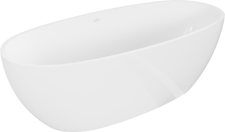 Mexen Torino freistehende Badewanne aus Konglomerat 155 x 78 cm, weiß glänzend - 57271557810