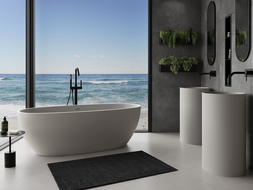 Mexen Torino freistehende Wanne aus Konglomerat 155 x 78 cm, Beton matt - 57271557861
