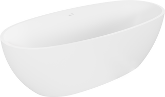 Mexen Torino freistehende Badewanne aus Konglomerat 155 x 78 cm, mattweiß - 57271557800