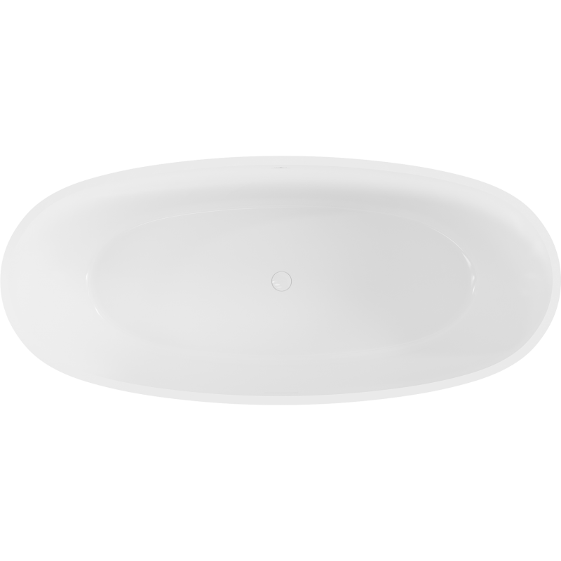 Mexen Torino vasca da bagno autoportante in conglomerato 175 x 78 cm, bianco lucido - 57271757810