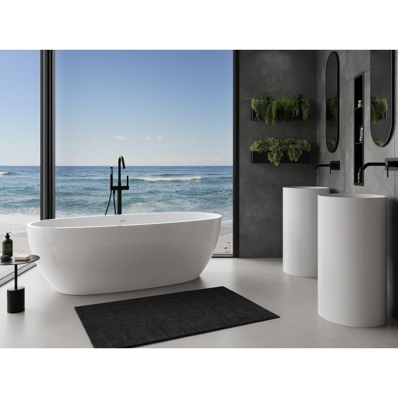 Mexen Torino vaba seisev vann konglomeraadist 175 x 78 cm, valge läige - 57271757810
