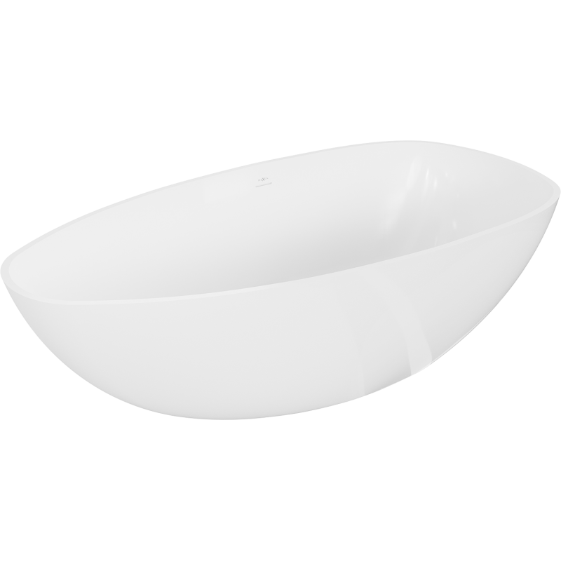 Mexen Imola vasca da bagno autoportante in conglomerato 150 x 77 cm, bianco lucido - 57281507610