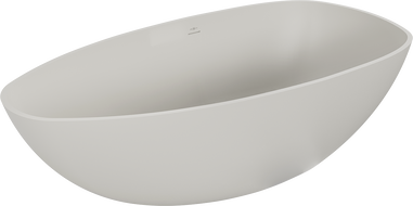 Mexen Imola freestanding bathtub made of conglomerate 160 x 81 cm, matte concrete - 57281608061