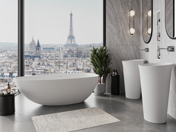 Mexen Imola baignoire autoportante en conglomérat 170 x 88 cm, blanc mat - 57281708500