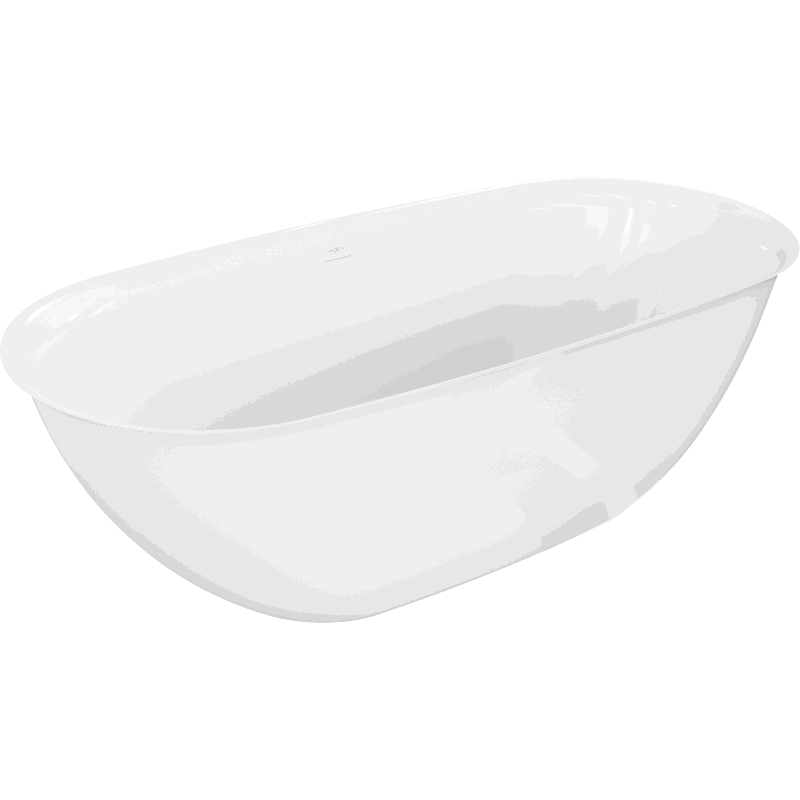 Mexen Siena freistehende Badewanne aus Konglomerat 170 x 80 cm, weiß glänzend - 57291708010