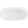 Mexen Siena freistehende Badewanne aus Konglomerat 170 x 80 cm, weiß glänzend - 57291708010