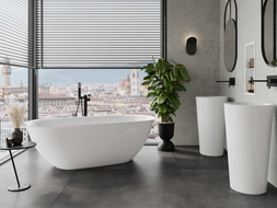 Mexen Siena samostojeća kada od konglomerata 170 x 80 cm, bijeli sjaj - 57291708010
