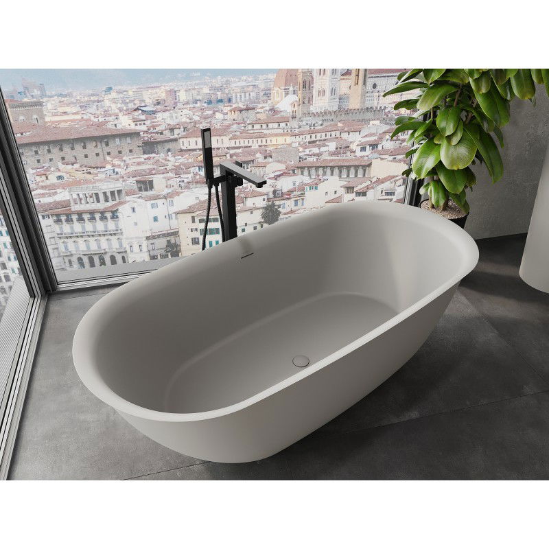 Mexen Siena bañera exenta de conglomerado 170 x 80 cm, hormigón mate - 57291708061