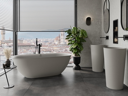 Mexen Siena freistehende Badewanne aus Konglomerat 170 x 80 cm, Beton matt - 57291708061