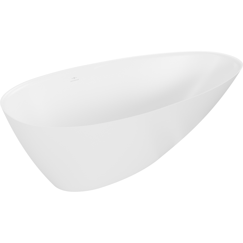 Mexen Milano freestanding bath made of conglomerate 150 x 82 cm, white matt - 57301508500