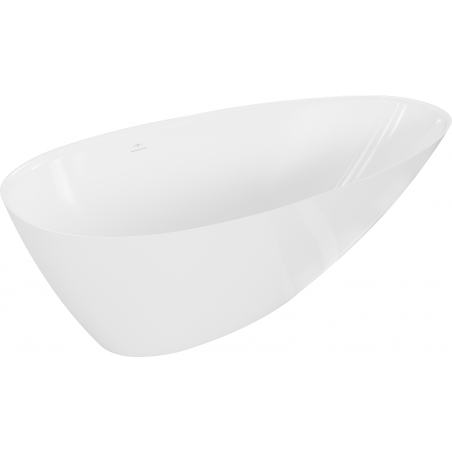 Mexen Milano freistehende Badewanne aus Konglomerat 150 x 82 cm, weiß glänzend - 57301508510