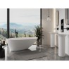 Mexen Milano wanna wolnostojąca z konglomeratu 150 x 82 cm, biała połysk - 57301508510