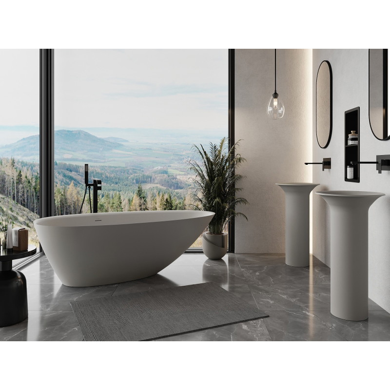 Mexen Milano wanna wolnostojąca z konglomeratu 150 x 82 cm, beton mat - 57301508561